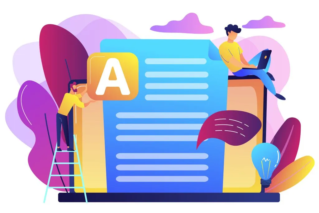 Publications illustration showing research papers